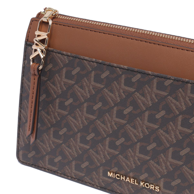 Shop Michael Michael Kors Michael Kors 'empire' Brown Leather Bag