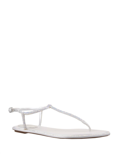 Shop René Caovilla Diana Low Jewel Sandal In White