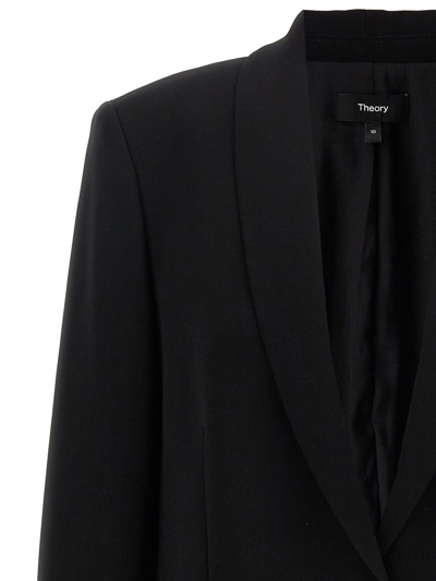Shop Theory Single-breasted Blazer In Black