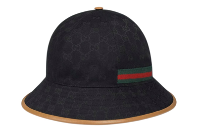 Pre-owned Gucci Gg Sport Bucket Hat Bucket Hat Black