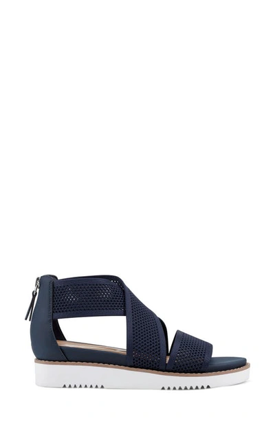 Easy Spirit Women's Wander Lightweight Strappy Flat Sandals In New Navy