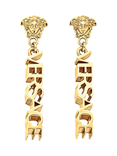 Shop Versace La Medusa Earrings In  Gold