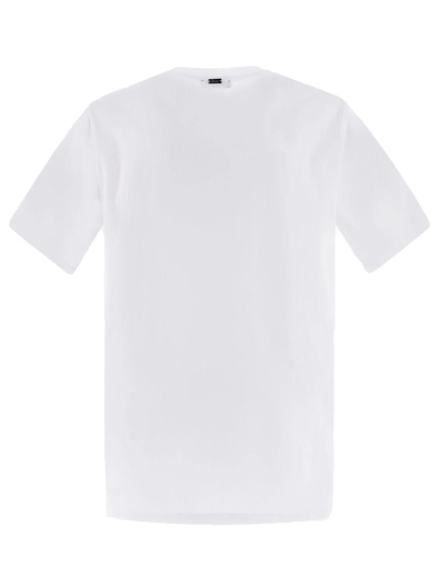 Shop Herno T-shirt Stretch Cotton Jersey Fabric In Bianco