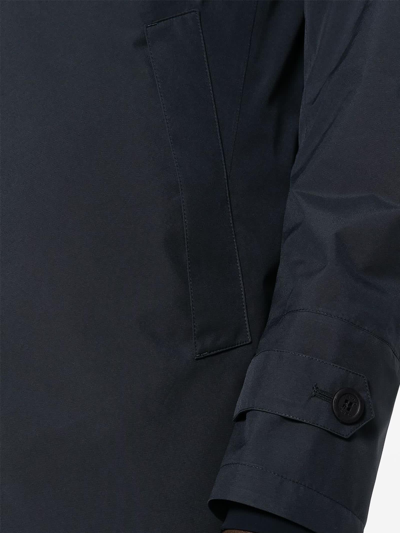 Shop Herno Raincoat In Laminated Fabric In Blu