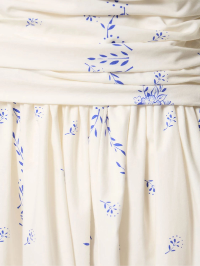 Shop Philosophy Di Lorenzo Serafini Longuette Dress In Cotton Poplin In Bianco