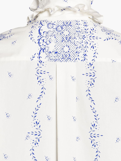 Shop Philosophy Di Lorenzo Serafini Short Dress In Cotton Poplin In Bianco