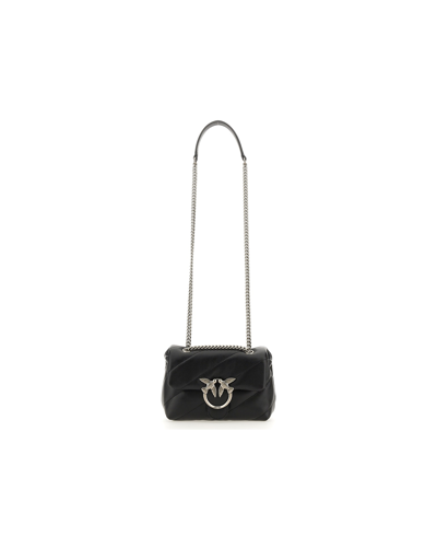 Shop Pinko Designer Handbags Love Puff Mini Bag In Black