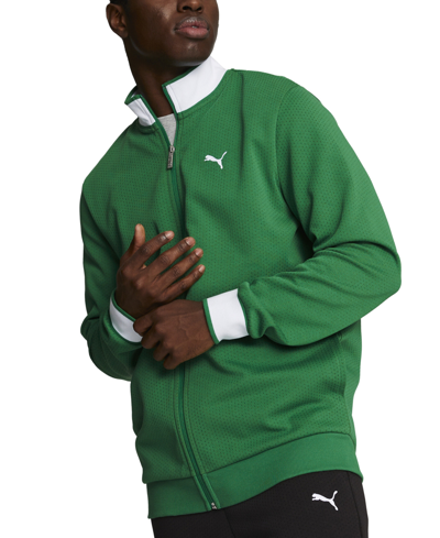 Shop Puma Men's Vintage Sport Regular-fit Full-zip Track Jacket In Archive Green