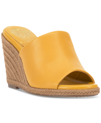 Shop Vince Camuto Fayla Espadrille Wedge Sandals In Golden Sun