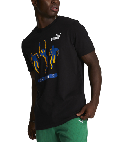 Shop Puma Men's Vintage Sport Regular-fit Logo Graphic T-shirt In  Black