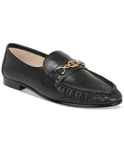 Shop Sam Edelman Women's Lucca Moc-toe Loafer Flats In Black