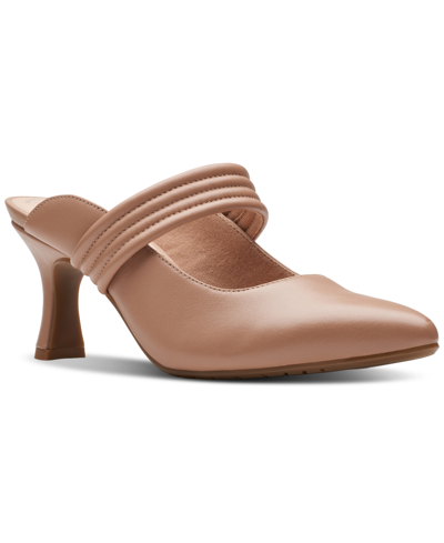 Shop Clarks Women's Kataleyna Dusk Slip-on Pointed-toe Pumps In Beige Leather