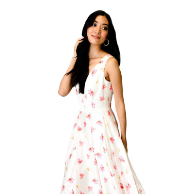 Shop Farah Naz New York Women's Formal Floral Dress In White