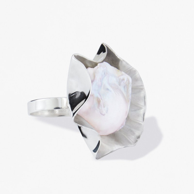 Shop Ming Yu Wang Perle Ring In Grey