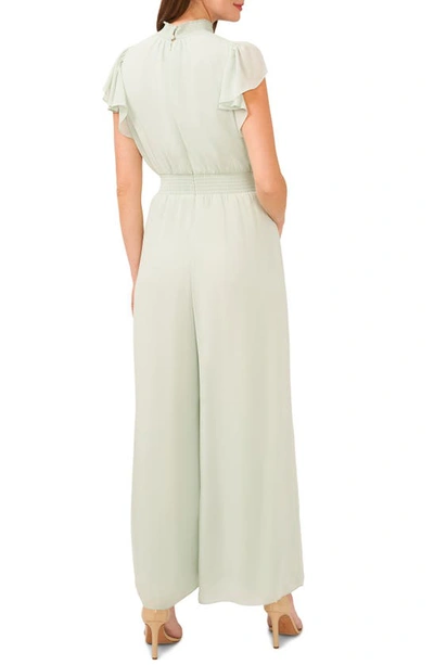 Halogen Flutter Sleeve Wide Leg Jumpsuit In Subtle Grey