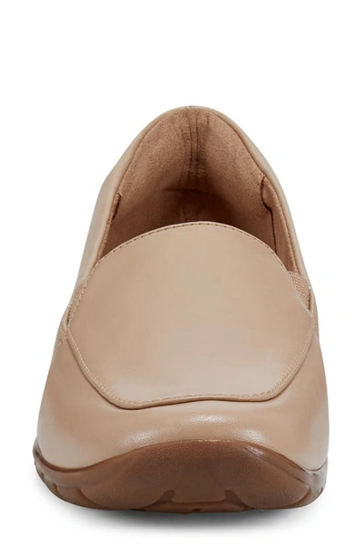 Shop Easy Spirit Abriana Croc Embossed Faux Leather Loafer In Natural Leather