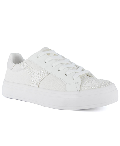 Shop Sugar Women's Stallion Lace-up Sneakers In White