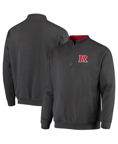 Colosseum Men's Rutgers Scarlet Knights Tortugas Logo Quarter-zip Jacket In Charcoal