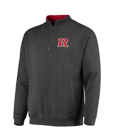 Colosseum Men's Rutgers Scarlet Knights Tortugas Logo Quarter-zip Jacket In Charcoal