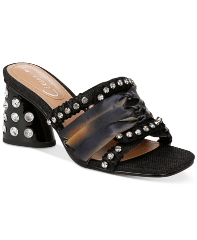 Shop Circus Ny By Sam Edelman Women's Vera Ribbon Embellished Dress Sandals In Black