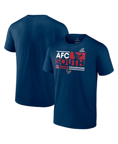 Shop Fanatics Men's  Navy Houston Texans 2023 Afc South Division Champions Big And Tall T-shirt