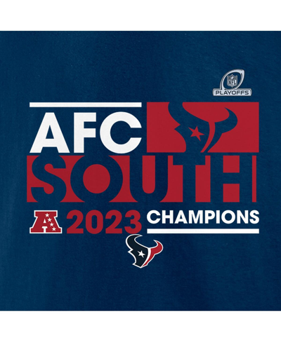 Shop Fanatics Men's  Navy Houston Texans 2023 Afc South Division Champions Big And Tall T-shirt