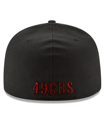 Shop New Era Men's  Black San Francisco 49ers Team 59fifty Fitted Hat