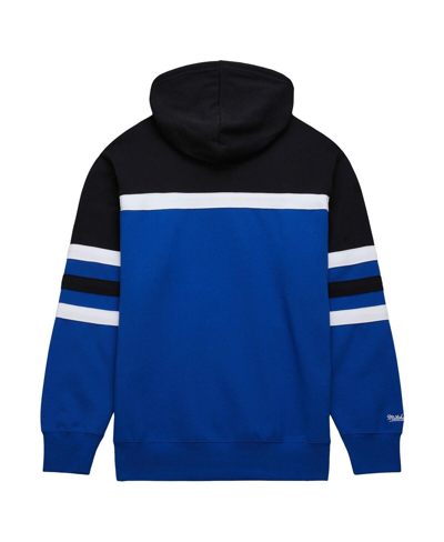 Shop Mitchell & Ness Men's  Blue, Black Orlando Magic Head Coach Pullover Hoodie In Blue,black