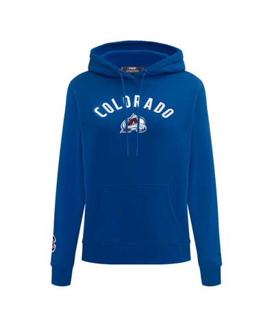 Pro Standard Navy Colorado Avalanche Classic Chenille Pullover Hoodie In Navy