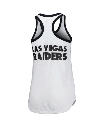 G-iii 4her By Carl Banks Women's  White Las Vegas Raiders Tater Tank Top In White