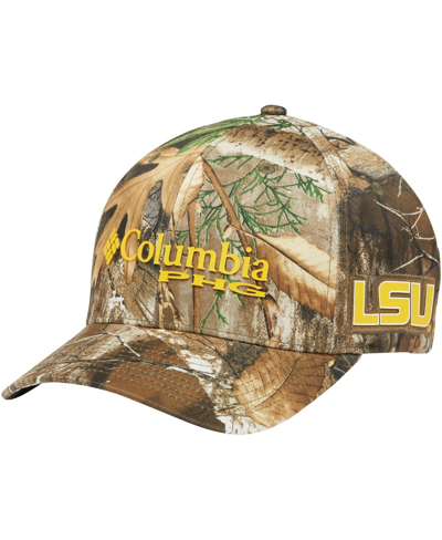 Shop Columbia Men's And Women's  Realtree Camo Lsu Tigers Mossy Oak Bottomland Flex Hat
