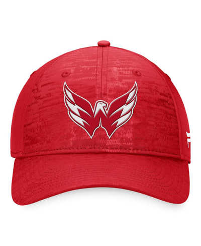 Shop Fanatics Men's  Red Washington Capitals Fundamental Flex Hat