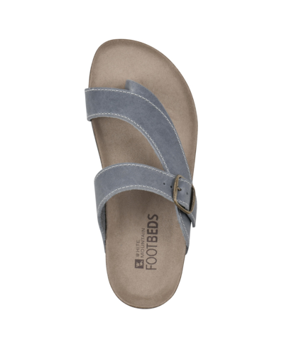 White Mountain Women's Carly Footbed Sandals In Brown,leather