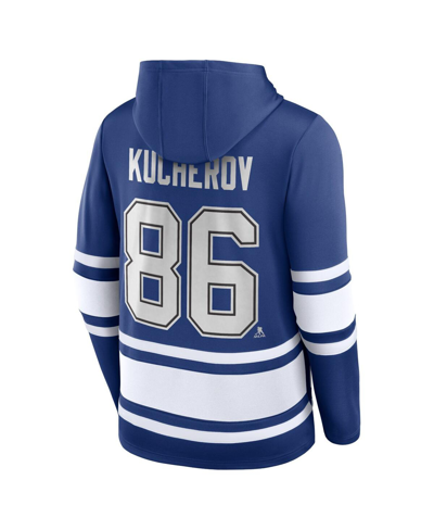 Fanatics Branded Nikita Kucherov Blue Tampa Bay Lightning Name & Number Lace-up Pullover Hoodie In Blue