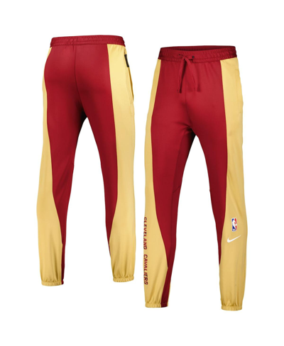 Shop Nike Men's  Wine, Gold Cleveland Cavaliers 2023/24 Authentic Showtime Pants In Wine,gold