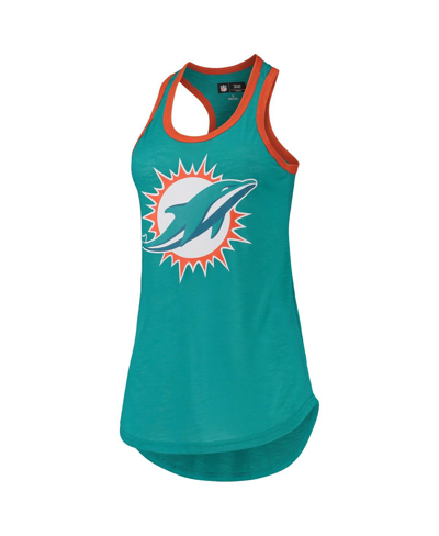 G-iii 4her By Carl Banks Aqua Miami Dolphins Tater Tank Top In Aqua