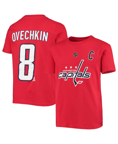 Shop Outerstuff Youth Alexander Ovechkin Red Washington Capitals Player Name And Number T-shirt