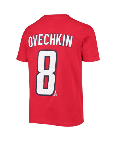Outerstuff Youth Alexander Ovechkin Red Washington Capitals Player Name And Number T-shirt In Red