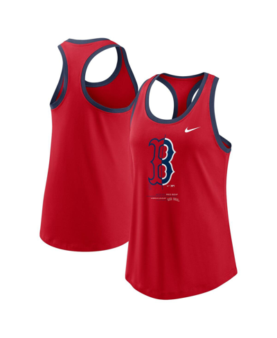 Shop Nike Women's  Red Boston Red Sox Tech Tank Top