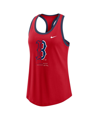 Shop Nike Women's  Red Boston Red Sox Tech Tank Top