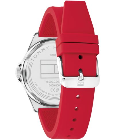 Shop Tommy Hilfiger Men's Quartz Red Silicone Watch 42mm