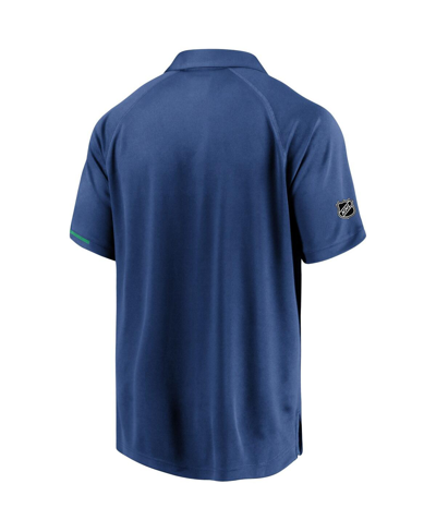 Fanatics Branded Blue Vancouver Canucks Authentic Pro Rinkside Polo In Blue