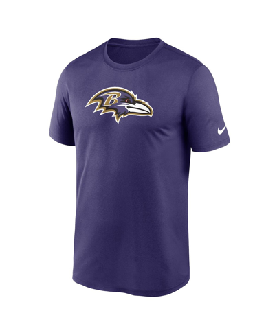 Shop Nike Men's  Purple Baltimore Ravens Legend Logo Performance T-shirt