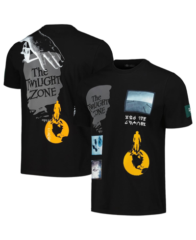 Shop Freeze Max Men's And Women's  Black Distressed The Twilight Zone Logo T-shirt