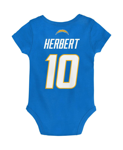 Outerstuff Baby Boys And Girls Justin Herbert Powder Blue Los Angeles Chargers Mainliner Player Name And Number In Powder Blue