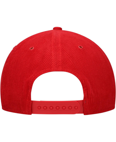 American Needle Red Detroit Red Wings Corduroy Chain Stitch Adjustable Hat In Red