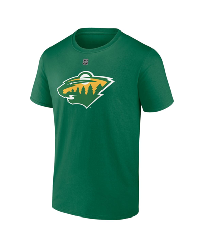 Shop Fanatics Men's  Green Kirill Kaprizov Minnesota Wild Authentic Stack Name And Number T-shirt