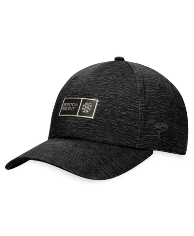 Shop Fanatics Men's  Black Boston Bruins Authentic Pro Road Adjustable Hat