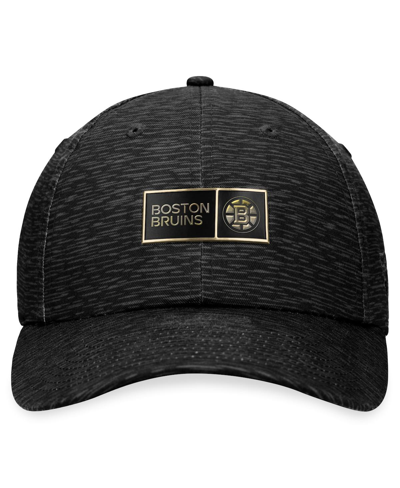 Shop Fanatics Men's  Black Boston Bruins Authentic Pro Road Adjustable Hat
