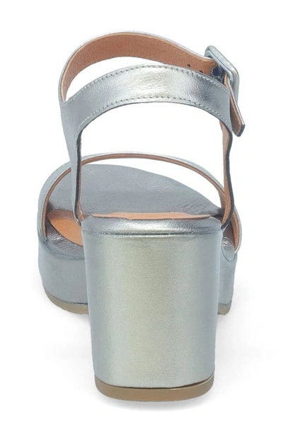 Miz Mooz Gillie Block Heel Platform Sandal In Pewter